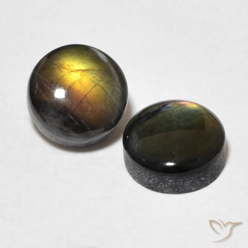 1.91캐럿 천연 멀티컬러 스펙트롤라이트 보석, 라운드 컷, 6.19 mm, 불투명체