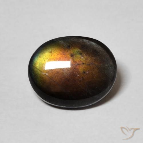 2.17ct 자연스러운 다색 스펙트롤라이트, 타원형, 불투명체