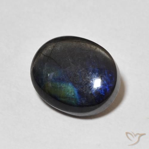 2.13ct 자연스러운 다색 스펙트롤라이트, 타원형, 불투명체