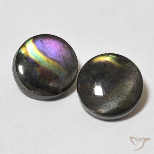 3.38캐럿 천연 멀티컬러 스펙트롤라이트 보석, 라운드 컷, 8.29 mm, 불투명체