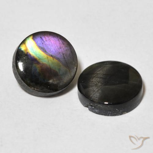 3.38캐럿 천연 멀티컬러 스펙트롤라이트 보석, 라운드 컷, 8.29 mm, 불투명체