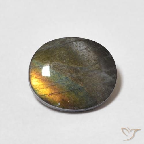 1.82ct 자연스러운 다색 스펙트롤라이트, 타원형, 불투명체