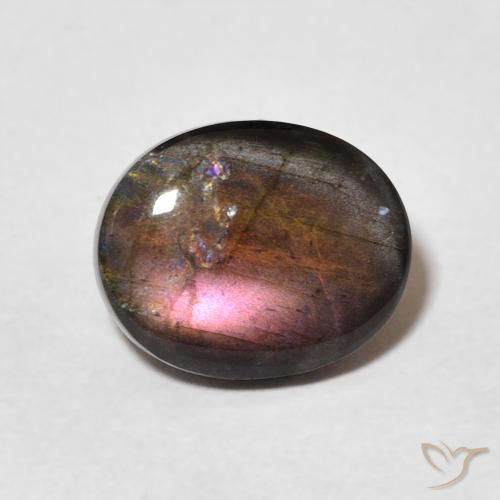 2.07ct 자연스러운 다색 스펙트롤라이트, 타원형, 불투명체