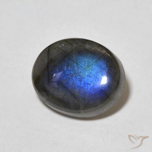 2.12ct 자연스러운 다색 스펙트롤라이트, 타원형, 불투명체