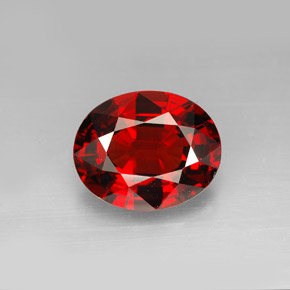 7.03캐럿 천연 오렌지 레드 스페사르타이트 가넷, 타원형 컷, 12.5×10.2 mm, VVS-VS