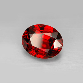 7.03캐럿 천연 오렌지 레드 스페사르타이트 가넷, 타원형 컷, 12.5×10.2 mm, VVS-VS