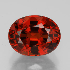 5.72캐럿 천연 오렌지 레드 스페사르타이트 가넷, 타원형 컷, 10.8×8.5 mm, VVS-VS