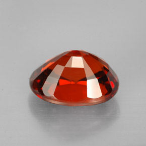 6.74캐럿 천연 붉은빛 오렌지 스페사르타이트 가넷, 타원형 컷, 11.7×9.5 mm, VVS-VS