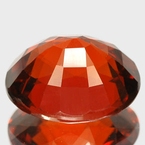 6.01캐럿 천연 붉은빛 오렌지 스페사르타이트 가넷, 타원형 컷, 11.2×9.3 mm, IF