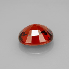5.24캐럿 천연 붉은빛 오렌지 스페사르타이트 가넷, 타원형 컷, 10.7×9.1 mm, VVS