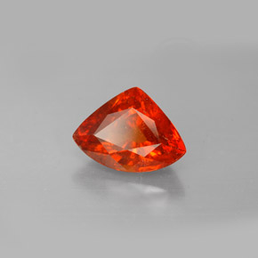 2.57캐럿 천연 만다린 오렌지 스페사르타이트 가넷, 멋진 모양, 10.1×7.4 mm, SI