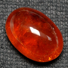 19.29캐럿 천연 만다린 오렌지 스페사르타이트 가넷, 투명한, 16.7×11.6 mm, 투명/반투명