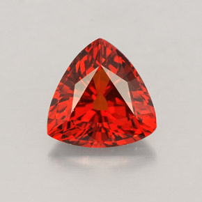 1.85캐럿 천연 붉은빛 오렌지 스페사르타이트 가넷, 트릴리언, 7.7×7.4 mm, VVS-VS