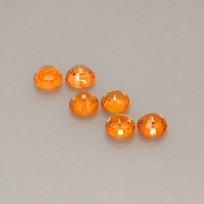 캐럿 천연 오렌지 스페사르타이트 가넷 보석, 라운드 컷, 4.68 mm, VVS-VS