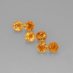 3.70캐럿 천연 미디엄 오렌지 스페사르타이트 가넷 보석, 라운드 컷, 4.68 mm, VVS-VS
