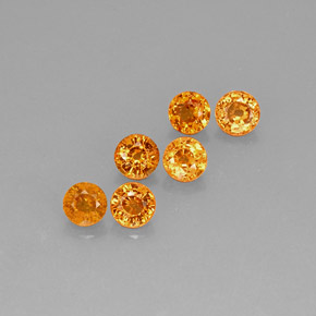 3.70캐럿 천연 미디엄 오렌지 스페사르타이트 가넷 보석, 라운드 컷, 4.68 mm, VVS-VS