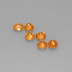 3.70캐럿 천연 미디엄 오렌지 스페사르타이트 가넷 보석, 라운드 컷, 4.68 mm, VVS-VS