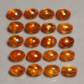 캐럿 천연 만다린 오렌지 스페사르타이트 가넷 보석, 투명한, 5.9×4.2 mm, 투명/반투명