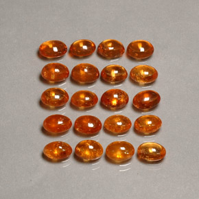 캐럿 천연 만다린 오렌지 스페사르타이트 가넷 보석, 투명한, 5.9×4.2 mm, 투명/반투명