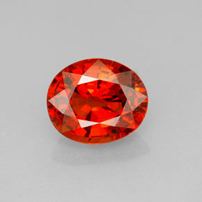 2.89캐럿 천연 만다린 오렌지 스페사르타이트 가넷, 타원형 컷, 8.9×7.6 mm, VS