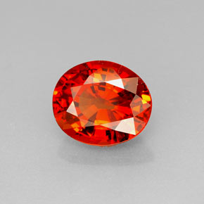 2.89캐럿 천연 만다린 오렌지 스페사르타이트 가넷, 타원형 컷, 8.9×7.6 mm, VS