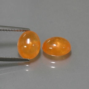 캐럿 천연 만다린 오렌지 스페사르타이트 가넷 보석, 투명한, 8.7×6.9 mm, 투명/반투명
