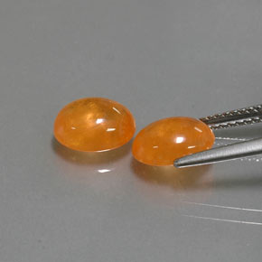 캐럿 천연 만다린 오렌지 스페사르타이트 가넷 보석, 투명한, 8.7×6.9 mm, 투명/반투명
