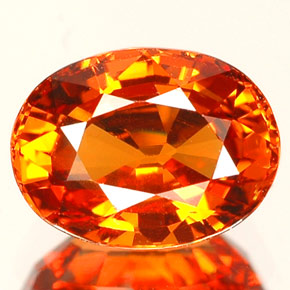 1.74캐럿 천연 만다린 오렌지 스페사르타이트 가넷, 타원형 컷, 7.6×5.8 mm, VVS-VS