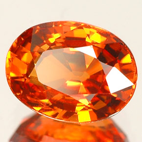 1.74캐럿 천연 만다린 오렌지 스페사르타이트 가넷, 타원형 컷, 7.6×5.8 mm, VVS-VS