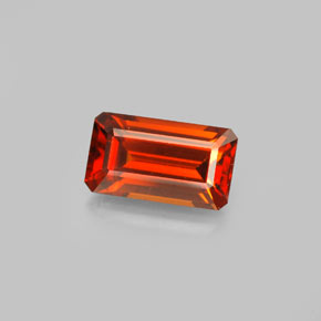 2.19캐럿 천연 만다린 오렌지 스페사르타이트 가넷, 에메랄드 컷, 9.1×5.1 mm, VVS-VS