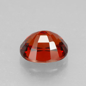 2.13캐럿 천연 오렌지 레드 스페사르타이트 가넷, 타원형 컷, 7.7×6.5 mm, IF