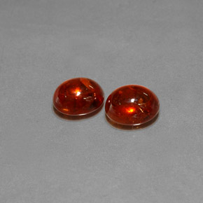 캐럿 천연 오렌지 레드 스페사르타이트 가넷 보석, 투명한, 8.1×6.6 mm, 투명/반투명