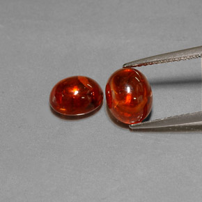 캐럿 천연 오렌지 레드 스페사르타이트 가넷 보석, 투명한, 8.1×6.6 mm, 투명/반투명