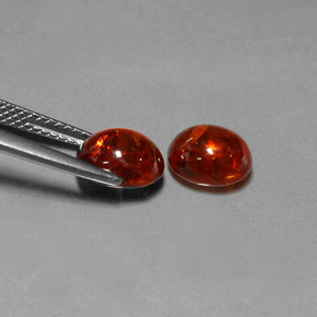 캐럿 천연 오렌지 레드 스페사르타이트 가넷 보석, 투명한, 8.1×6.6 mm, 투명/반투명