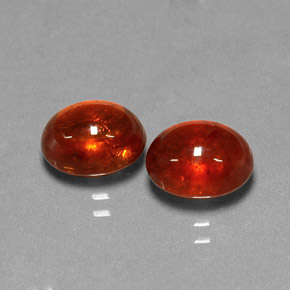 캐럿 천연 만다린 오렌지 스페사르타이트 가넷 보석, 투명한, 8.4×6.7 mm, 투명/반투명