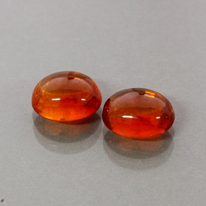 캐럿 천연 레드 오렌지 스페사르타이트 가넷 보석, 투명한, 8.4×6.9 mm, 투명/반투명