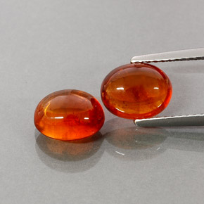 캐럿 천연 레드 오렌지 스페사르타이트 가넷 보석, 투명한, 8.4×6.9 mm, 투명/반투명