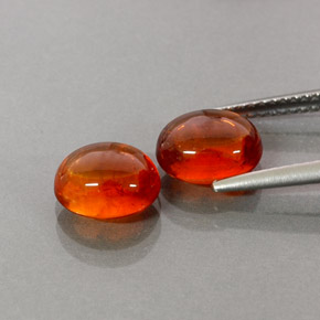 캐럿 천연 레드 오렌지 스페사르타이트 가넷 보석, 투명한, 8.4×6.9 mm, 투명/반투명