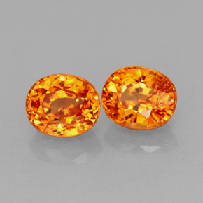 캐럿 천연 만다린 오렌지 스페사르타이트 가넷 보석, 타원형 컷, 4.8×4.1 mm, VS