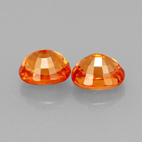 캐럿 천연 만다린 오렌지 스페사르타이트 가넷 보석, 타원형 컷, 4.8×4.1 mm, VS