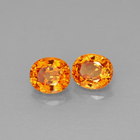 캐럿 천연 만다린 오렌지 스페사르타이트 가넷 보석, 타원형 컷, 5×4.4 mm, VS
