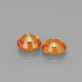 캐럿 천연 만다린 오렌지 스페사르타이트 가넷 보석, 타원형 컷, 5×4.4 mm, VS