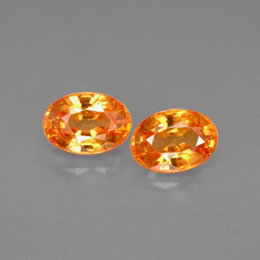 캐럿 천연 만다린 오렌지 스페사르타이트 가넷 보석, 타원형 컷, 6×4.2 mm, VS-SI