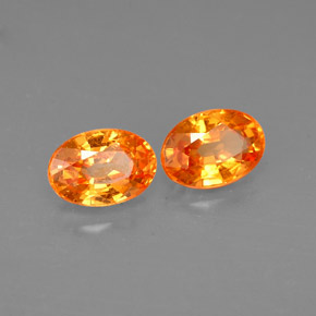 캐럿 천연 만다린 오렌지 스페사르타이트 가넷 보석, 타원형 컷, 6×4.2 mm, VS-SI