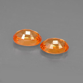 캐럿 천연 만다린 오렌지 스페사르타이트 가넷 보석, 타원형 컷, 6×4.2 mm, VS-SI