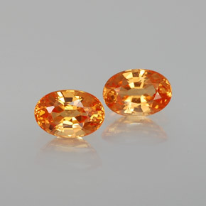 캐럿 천연 오렌지 스페사르타이트 가넷 보석, 타원형 컷, 6×4.2 mm, VS
