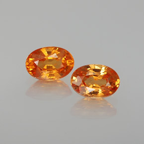 캐럿 천연 오렌지 스페사르타이트 가넷 보석, 타원형 컷, 6.1×4.2 mm, VS