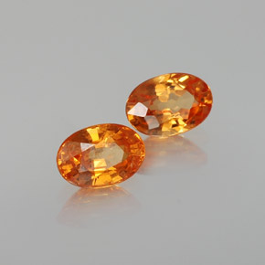 캐럿 천연 오렌지 스페사르타이트 가넷 보석, 타원형 컷, 6.1×4.2 mm, VS