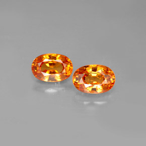 캐럿 천연 만다린 오렌지 스페사르타이트 가넷 보석, 타원형 컷, 6×4.2 mm, VS