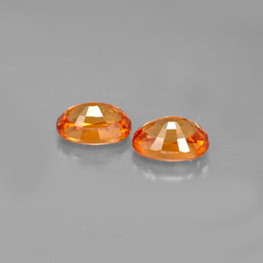캐럿 천연 만다린 오렌지 스페사르타이트 가넷 보석, 타원형 컷, 6×4.2 mm, VS